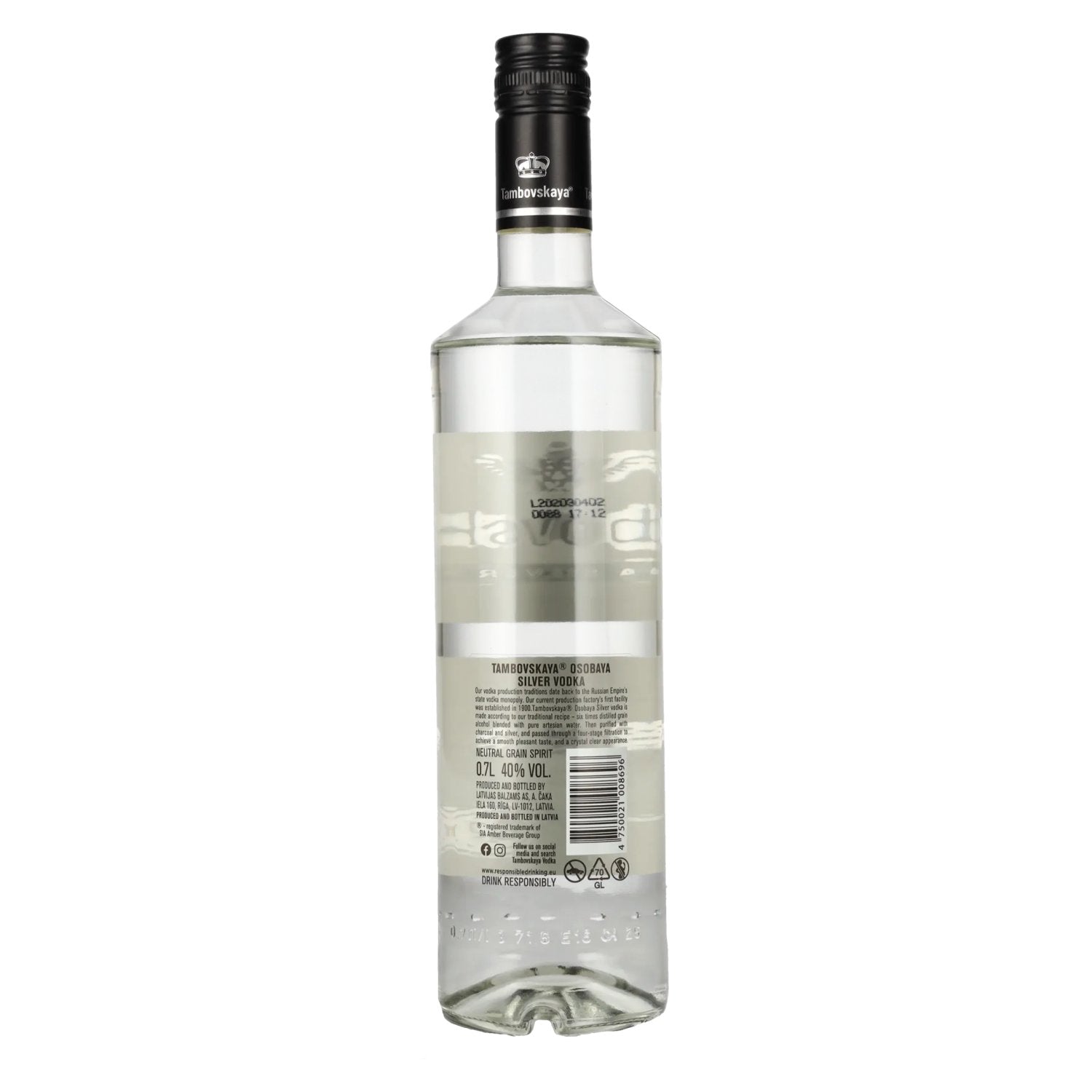Tambovskaya Osobaya Silver Vodka 40% Vol. 0,7l