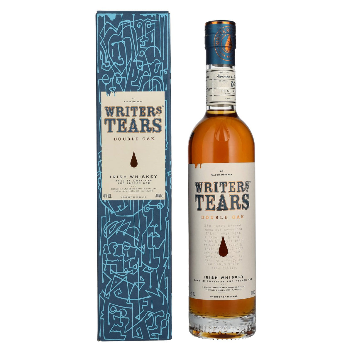 Writer's Tears DOUBLE OAK Irish Whiskey 46% Vol. 0,7l in Geschenkbox