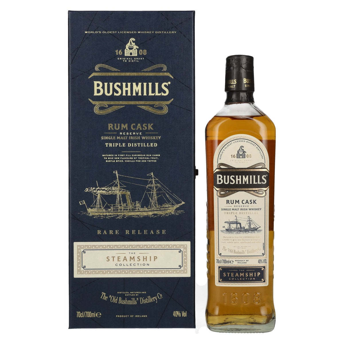 Bushmills RUM CASK Reserve The Steamship Collection 40% Vol. 0,7l in Geschenkbox