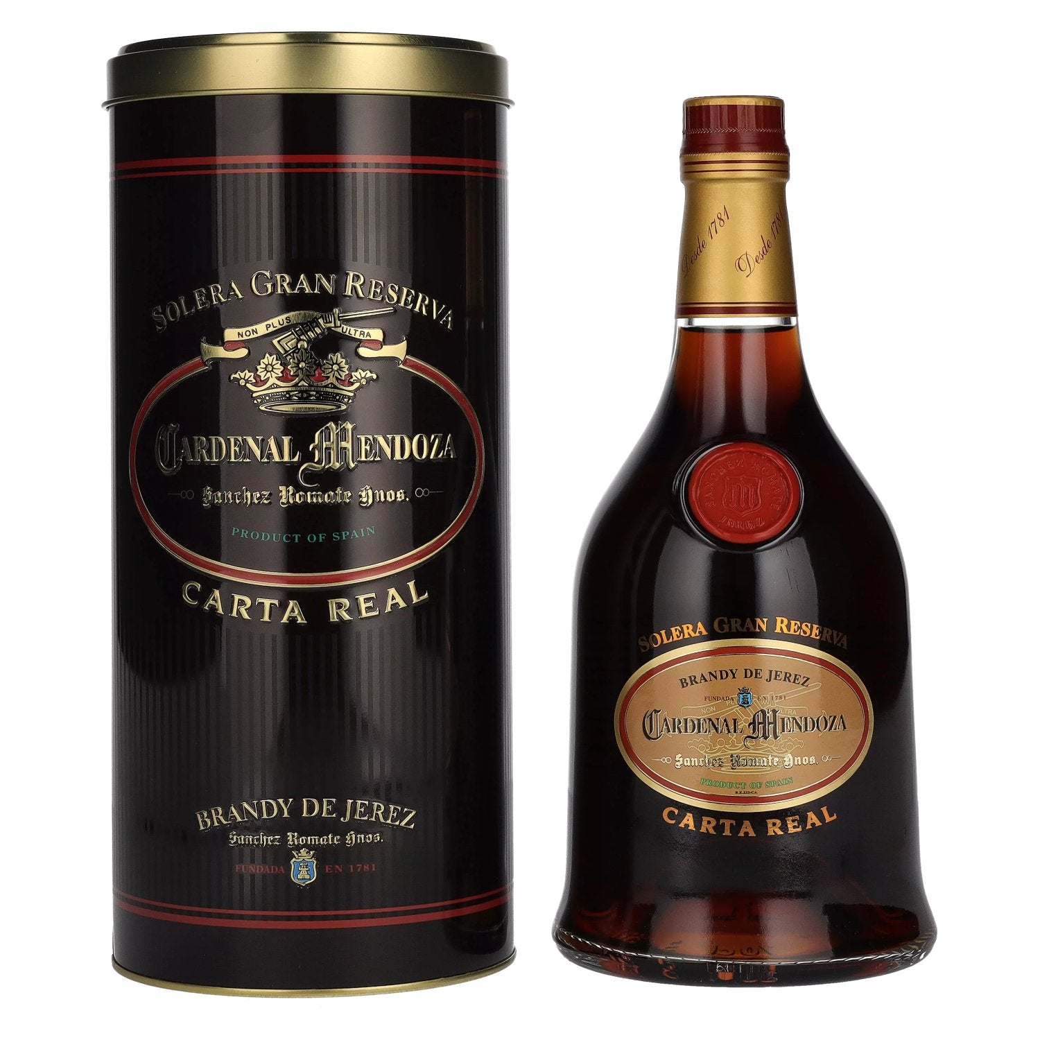 Cardenal Mendoza Carta Real Brandy de Jerez 40% Vol. 0.7l in Tinbox