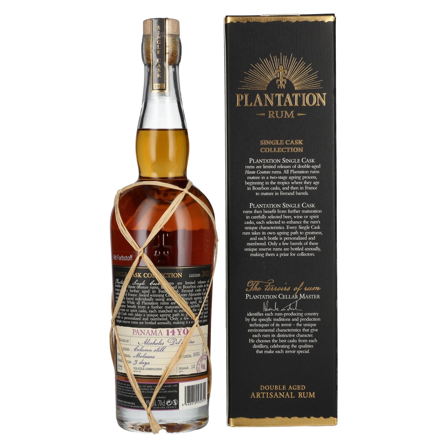 Plantation Rum PANAMA 14 Years Old Rye Whiskey Maturation Edition 2021 51,8% Vol. 0,7l in Geschenkbox