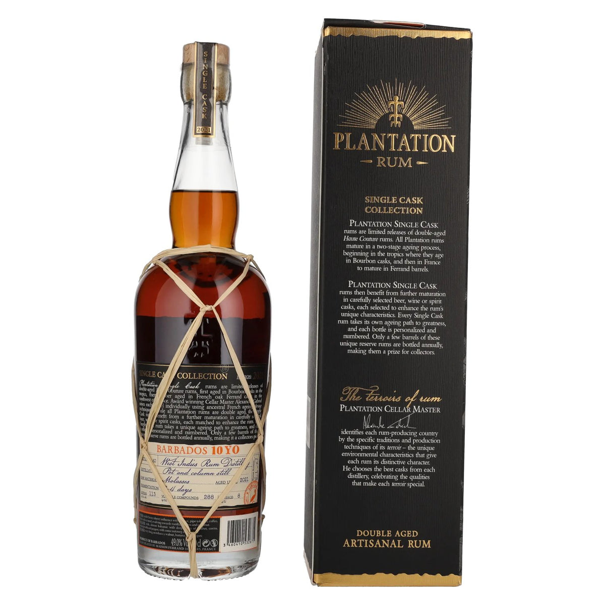 Plantation Rum BARBADOS 10 Years Old Oloroso Sherry Maturation Edition 2021 49% Vol. 0,7l in Geschenkbox