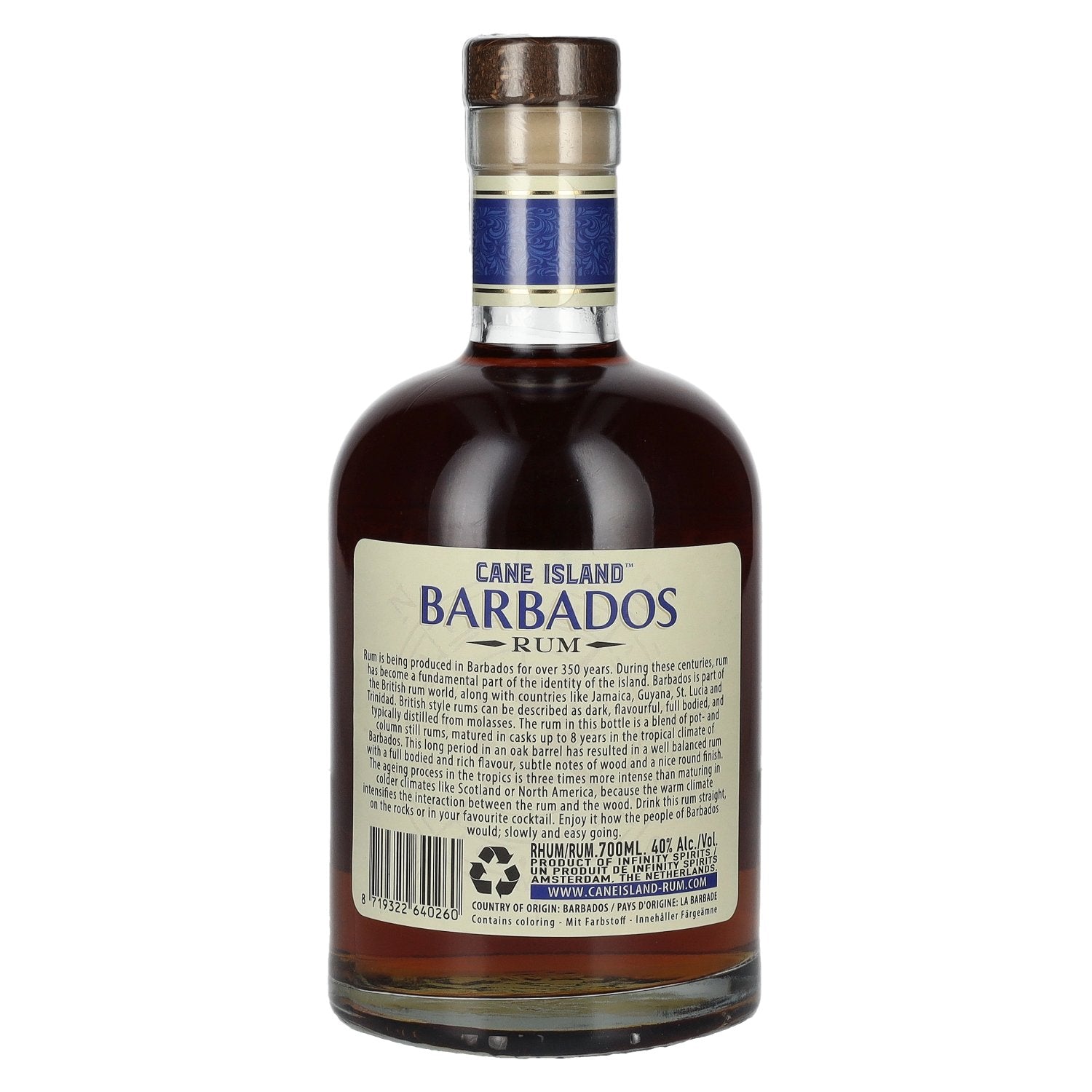 Cane Island BARBADOS Single Island Blend Rum 40% Vol. 0,7l