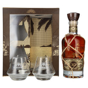 Plantation Rum BARBADOS XO 20th Anniversary 40% Vol. 0,7l in Geschenkbox mit 2 Gläsern