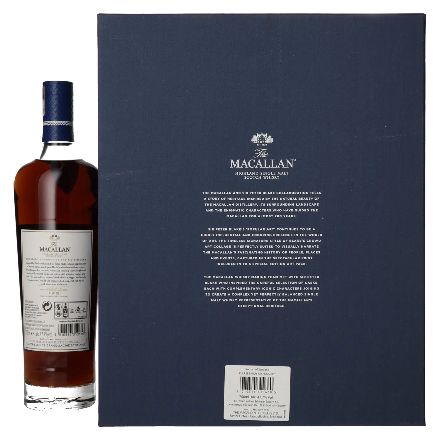 The Macallan SIR PETER BLAKE Highland Single Malt Scotch Whisky 47.7% Vol. 0.7l in gift box