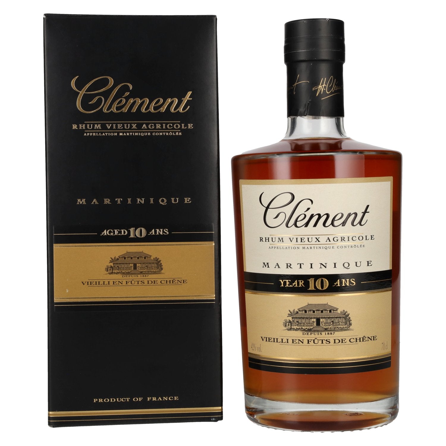 Clément Rhum Vieux Agricole 10 Ans 42% Vol. 0,7l in Geschenkbox