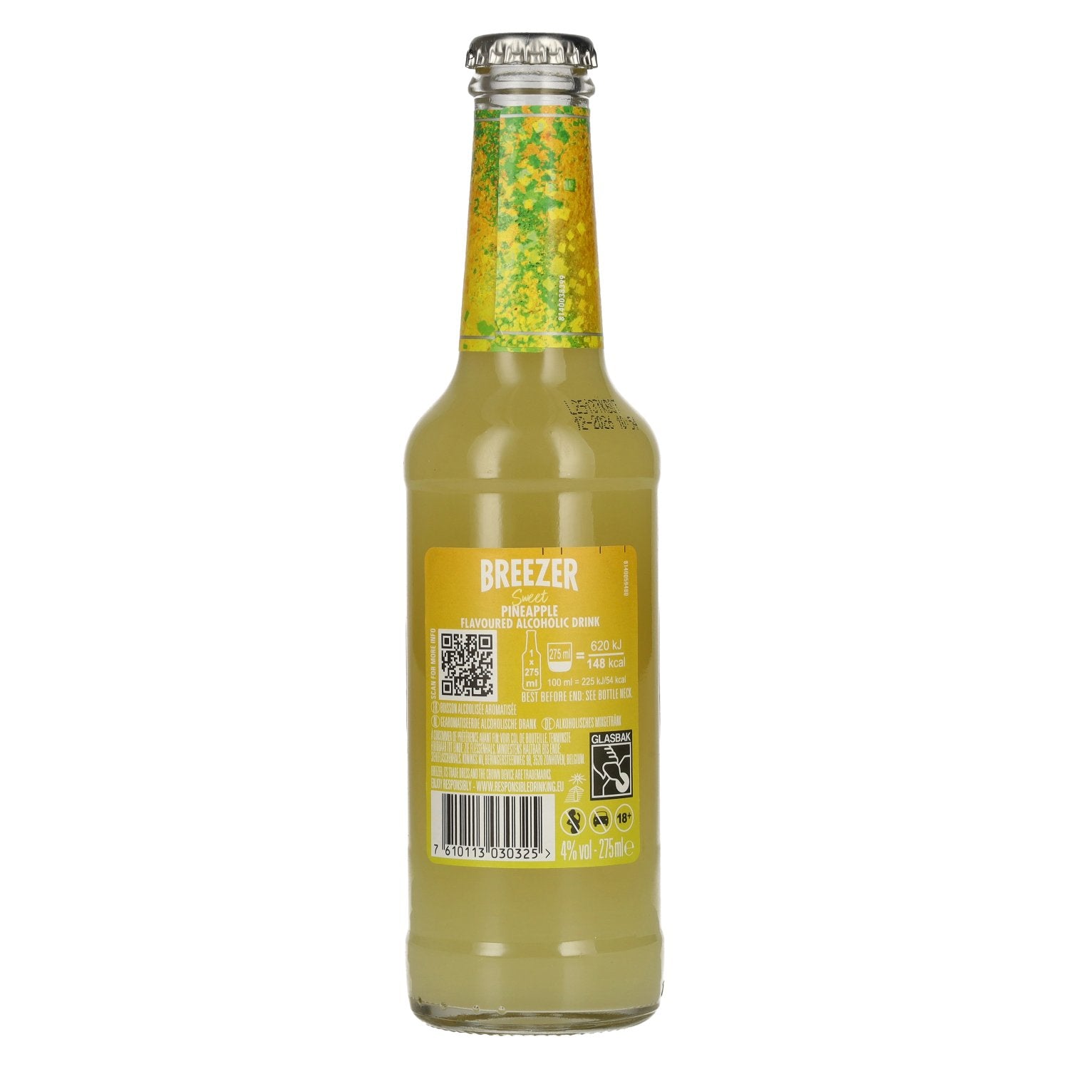 Bacardi Breezer Sweet Pineapple 4% ABV 12 x 0.275 l