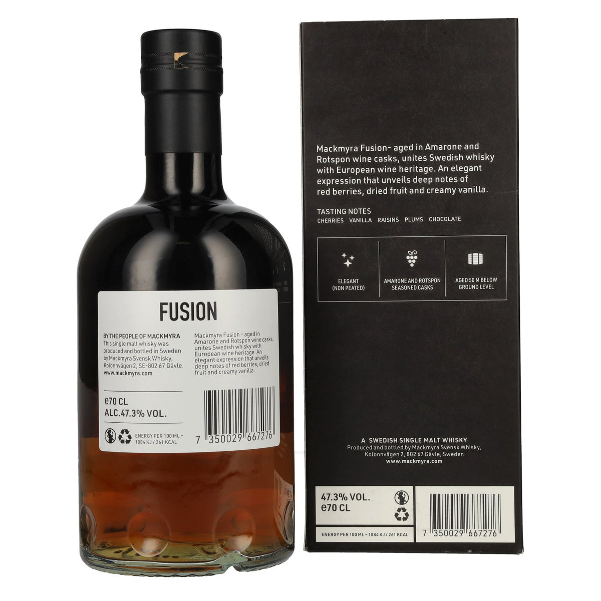 Mackmyra FUSION Swedish Single Malt Whisky Limited Edition 47.3% Vol. 0.7l in Gift Box