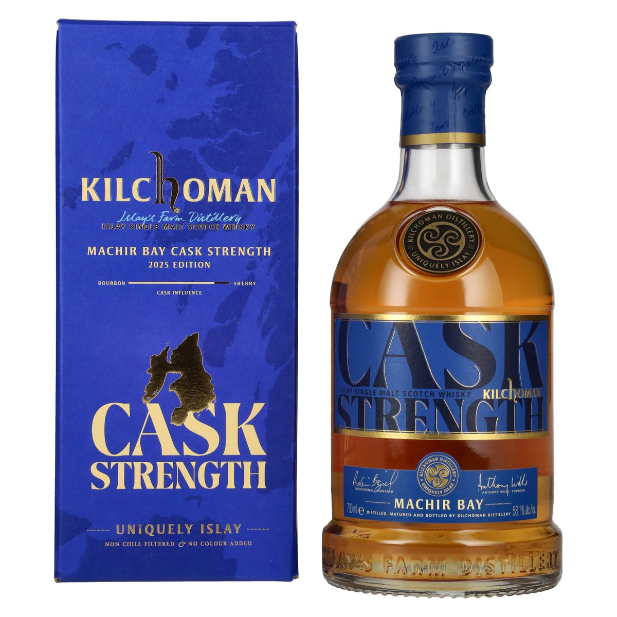 Kilchoman MACHIR BAY Cask Strength Islay Single Malt Scotch Whisky 2025 Edition 58.1% Vol. 0.7l in gift box