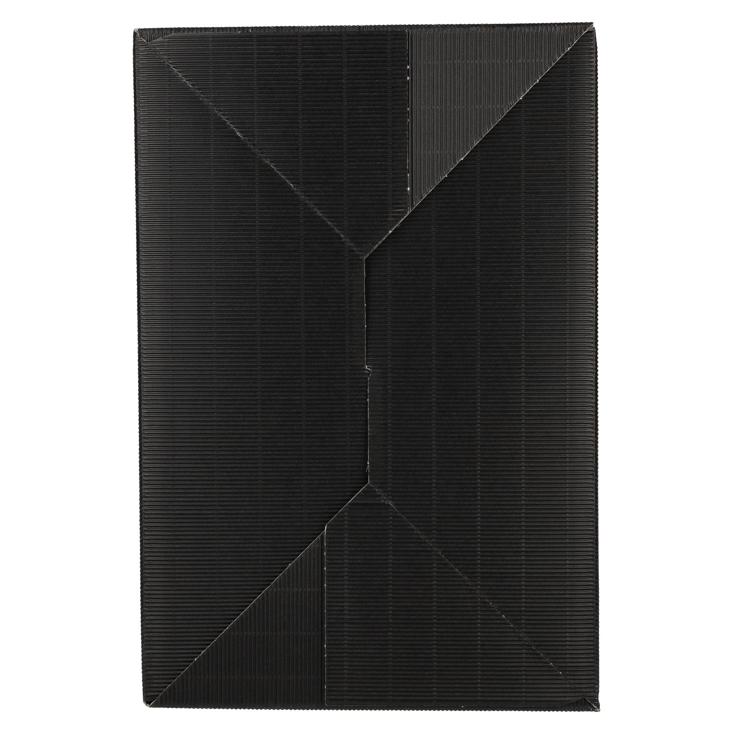 Gift box BLACK open corrugated 6-pack 38 cm