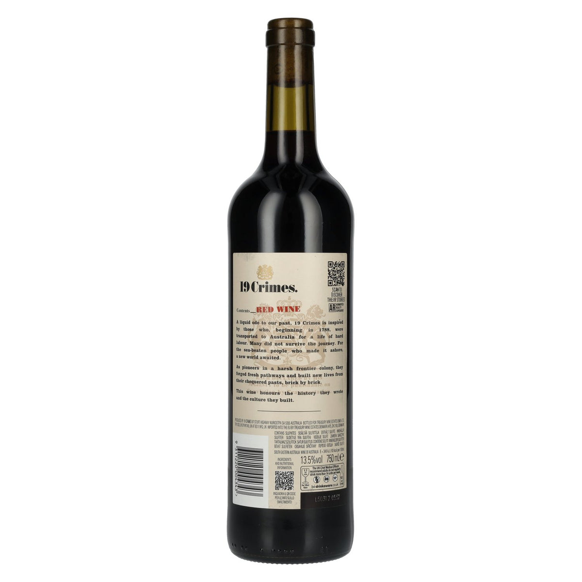 19 Crimes Red Wine 13.5% ABV 0.75l