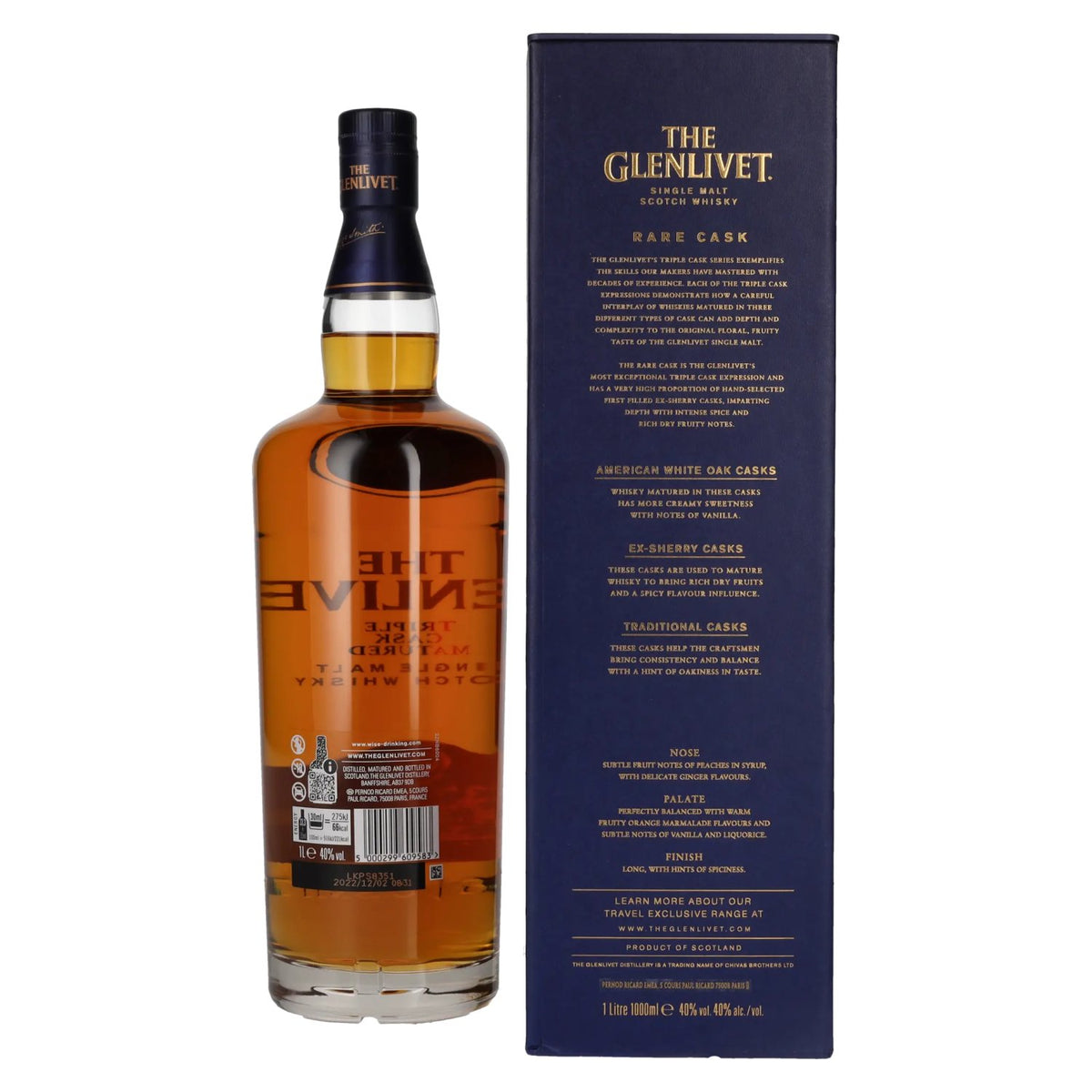 The Glenlivet RARE CASK Small Batch No. 9378/016 40% Vol. 1l in gift box
