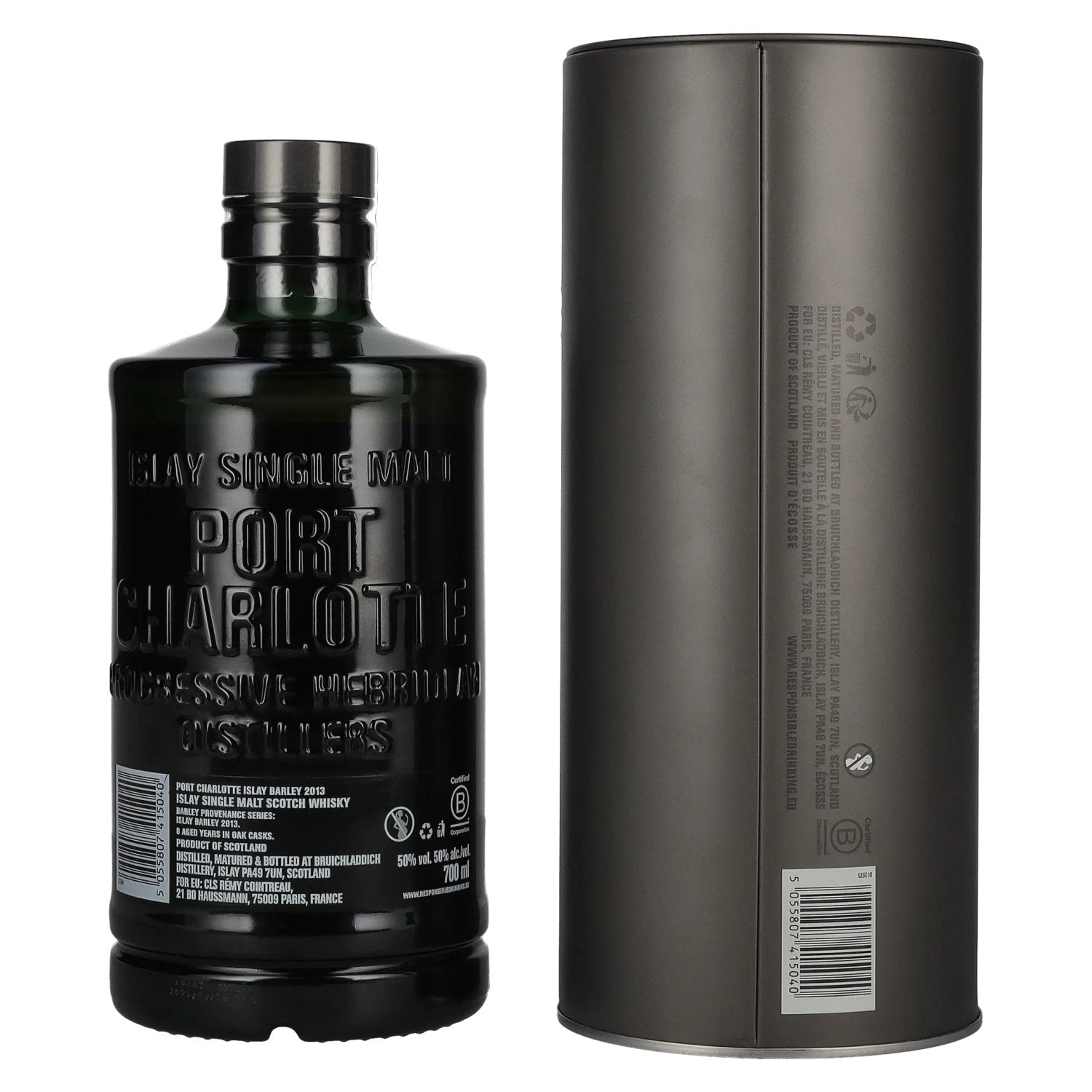 Port Charlotte ISLAY BARLEY Heavily Peated Islay Single Malt 2013 50% Vol. 0,7l in Tinbox