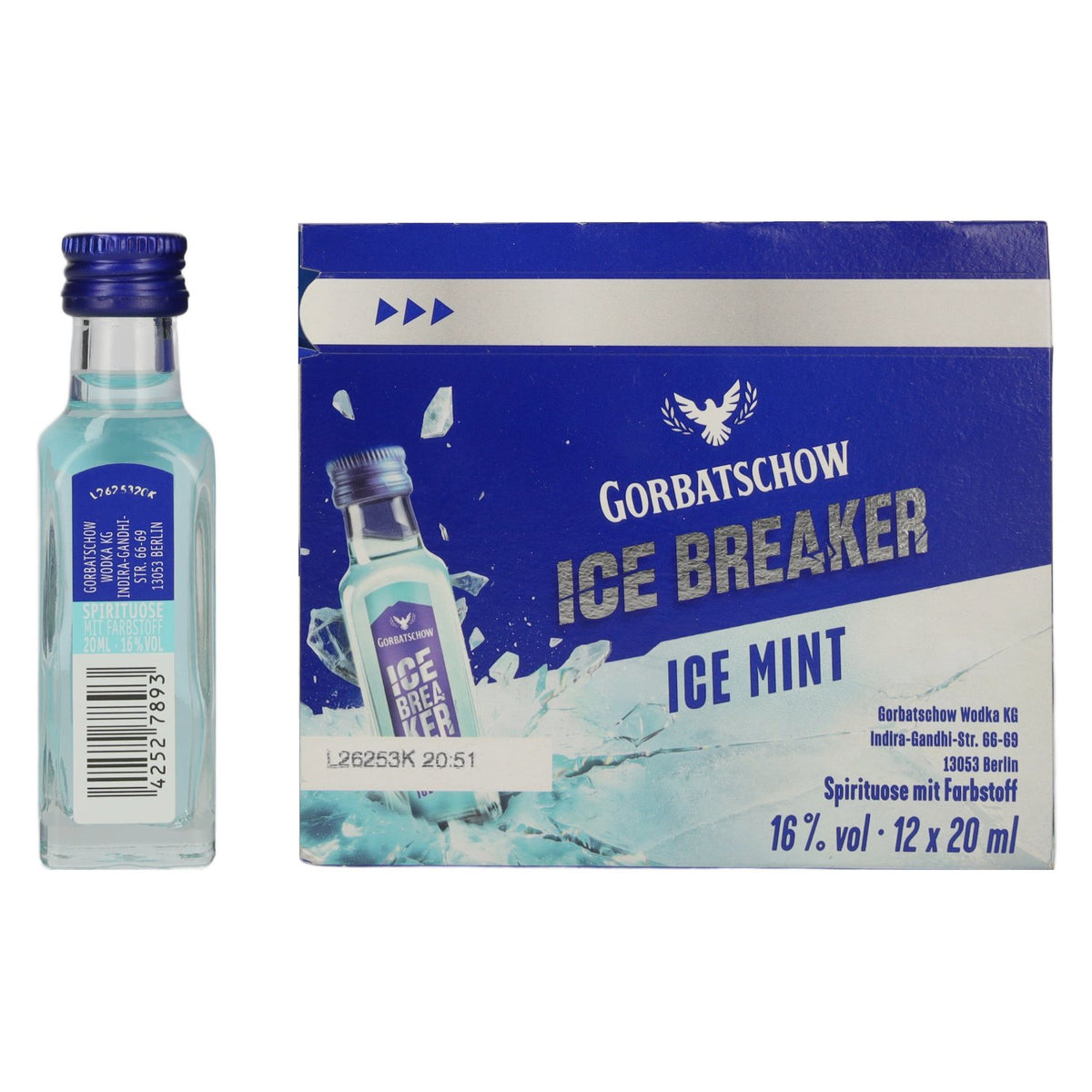 Gorbatschow Wodka Ice Breaker Ice Mint 16% Vol. 12x0,02l