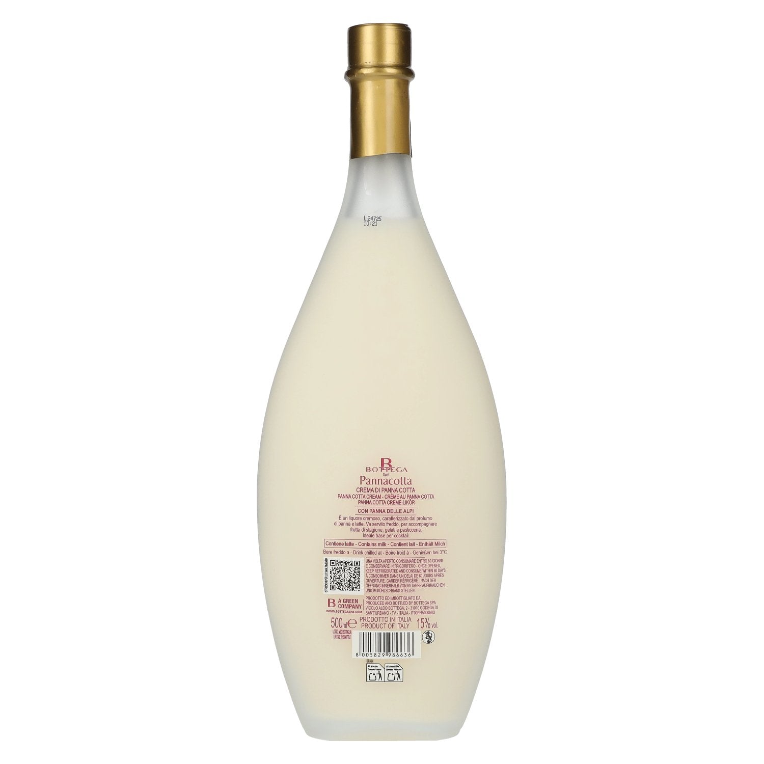 Bottega Crema di PANNACOTTA Cream Liqueur 15% Vol. 0.5l