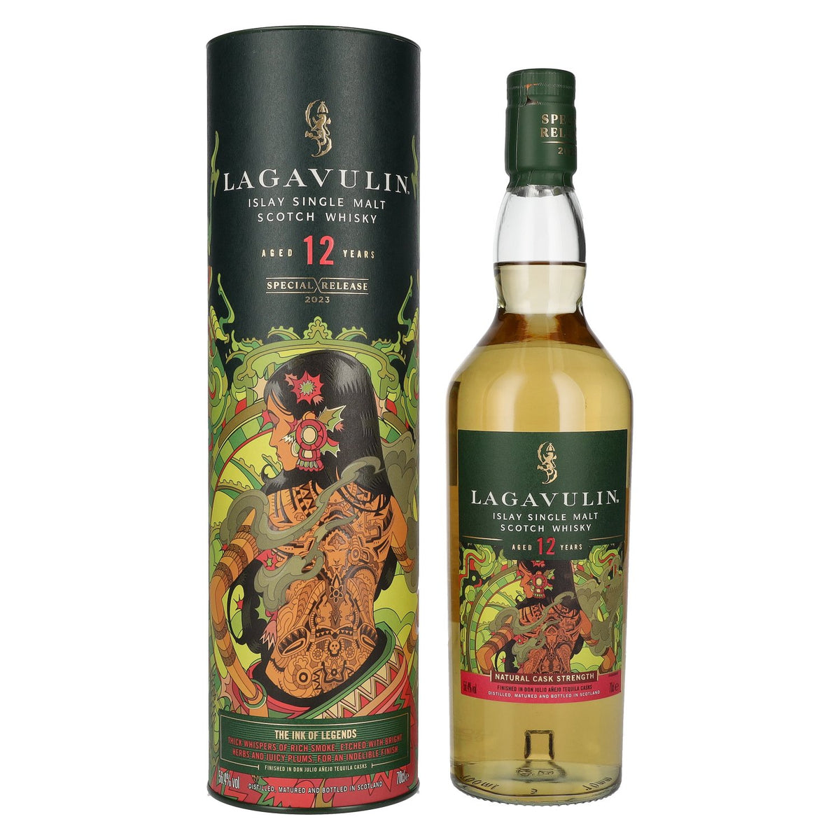 Lagavulin 12 Years Old THE INK OF LEGENDS Special Release 2023 56.4% Vol. 0.7L in gift box