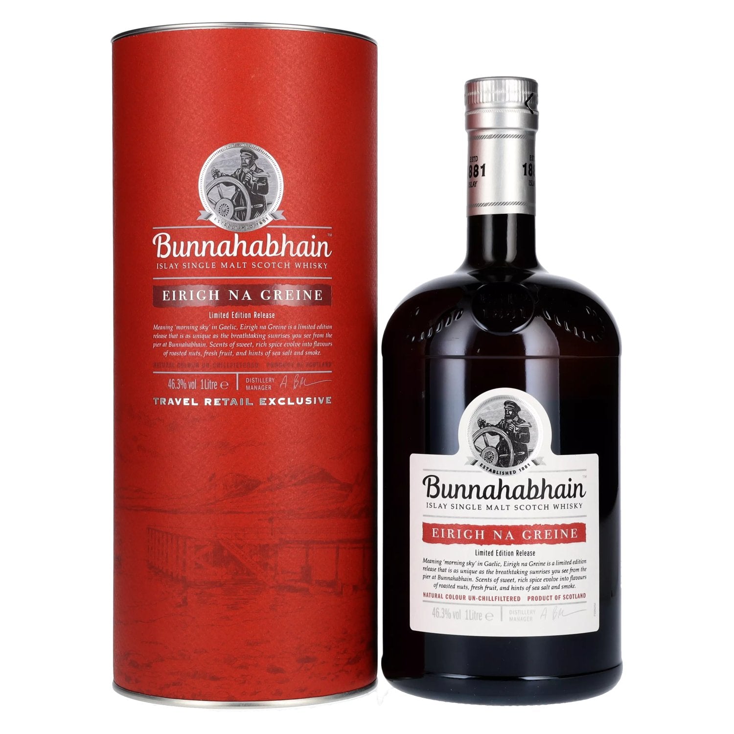 Bunnahabhain EIRIGH NA GREINE Islay Single Malt Scotch Whisky 46,3% Vol. 1l in Geschenkbox