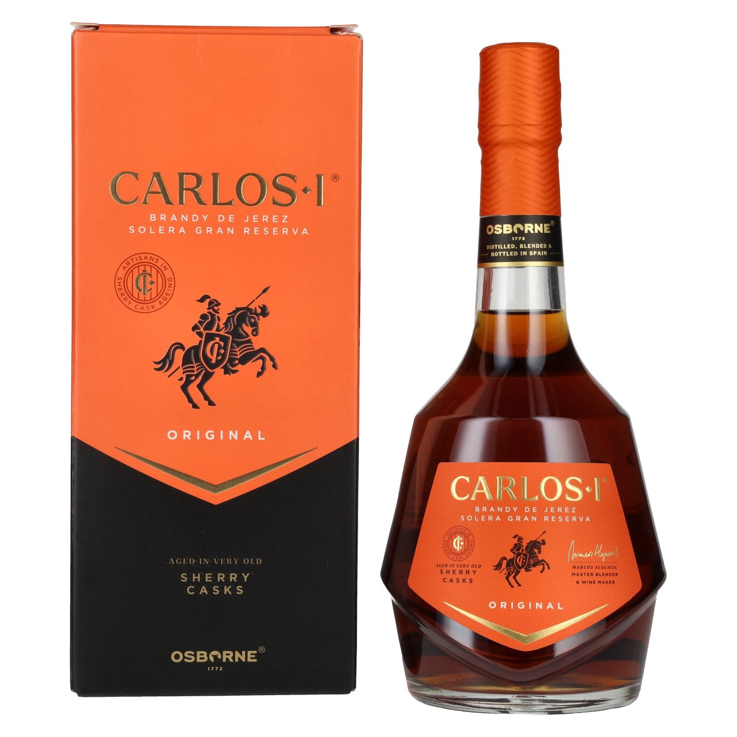 Carlos I Brandy de Jerez Solera Gran Reserva Sherry Casks 40% Vol. 0.7l in Gift Box