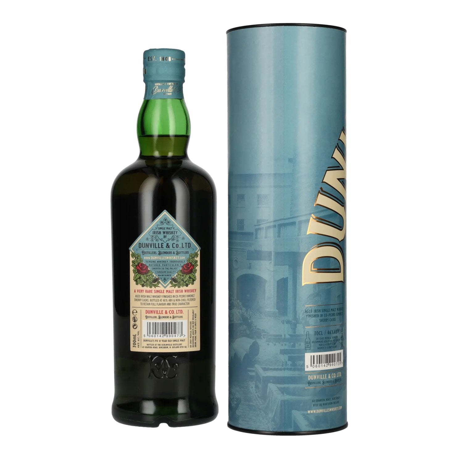 Dunville's 12 Years Old Single Malt Irish Whiskey PX Cask 46% Vol. 0,7l in Geschenkbox