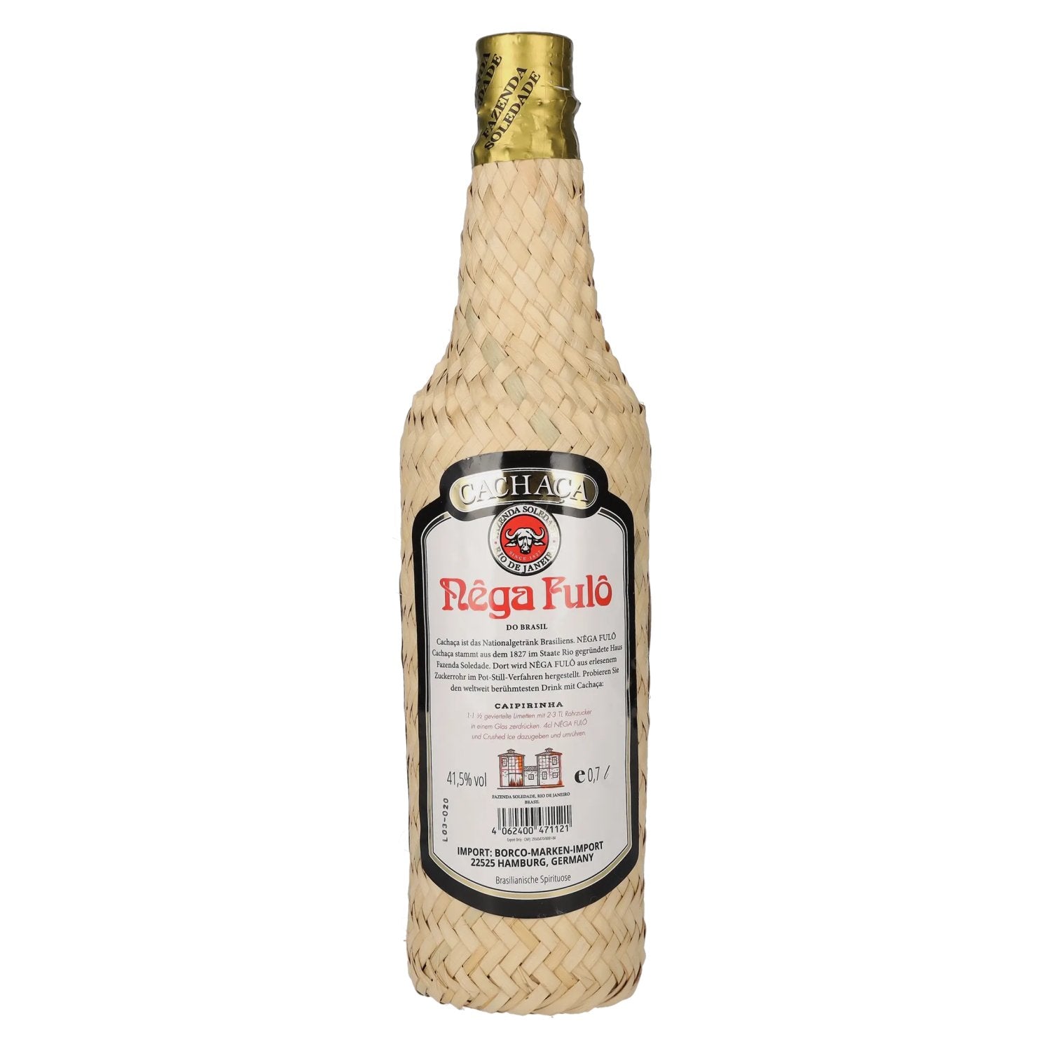 Nêga Fulô Cachaça from Brazil 41.5% Vol. 0.7l