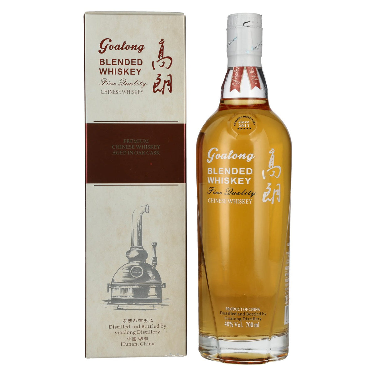 GOALONG Premium Blended OAK CASK Chinese Whiskey 40% Vol. 0,7l in Geschenkbox