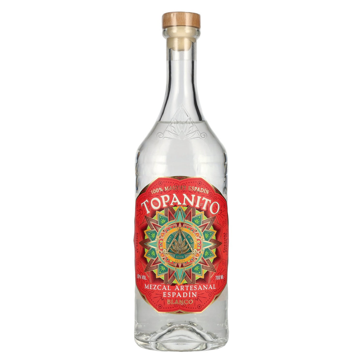 Topanito Mezcal Artesanal Blanco 100% Mague Espadín 52% Vol. 0.7l