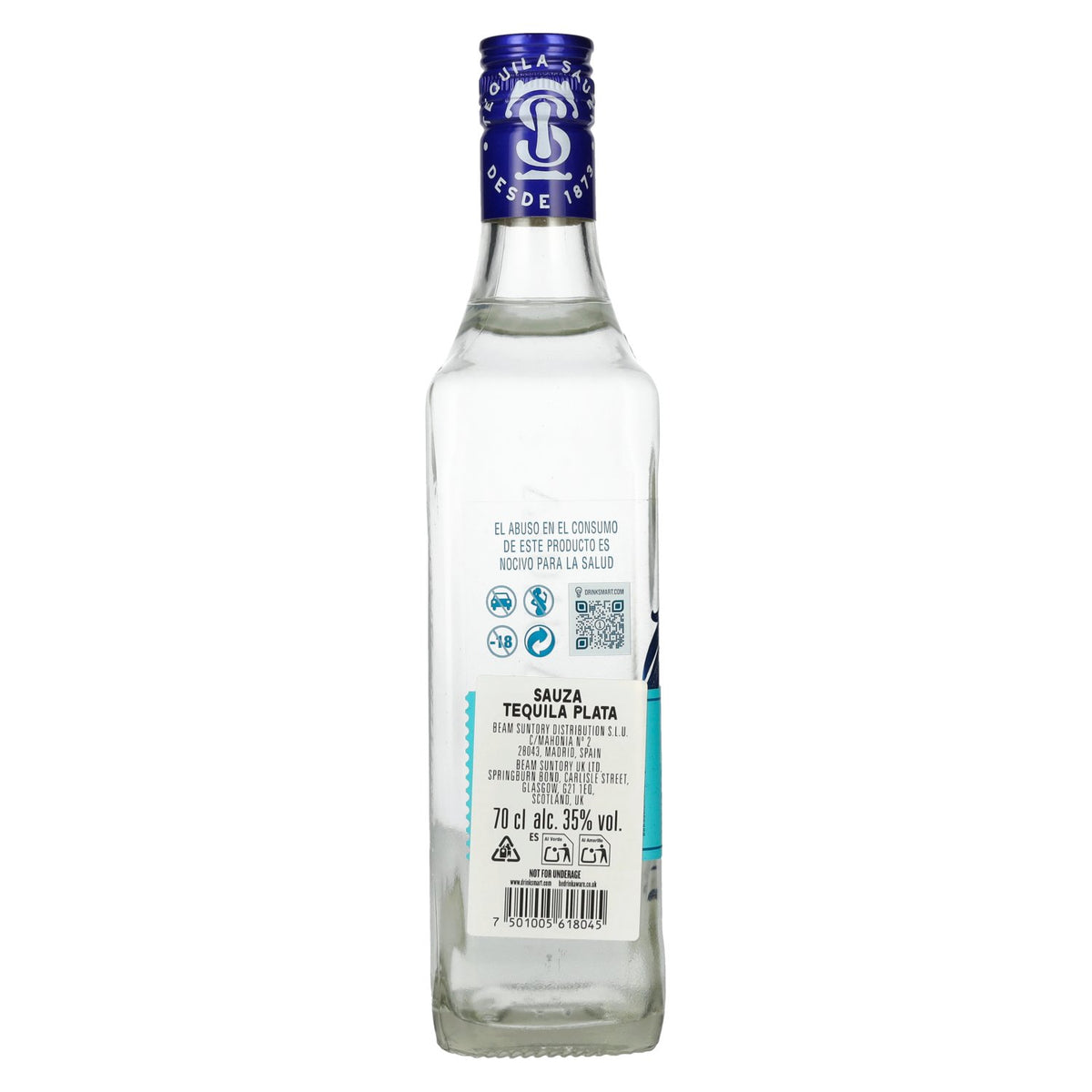 Sauza Hacienda Tequila Plata Blue Agave 35% Vol. 0.7l