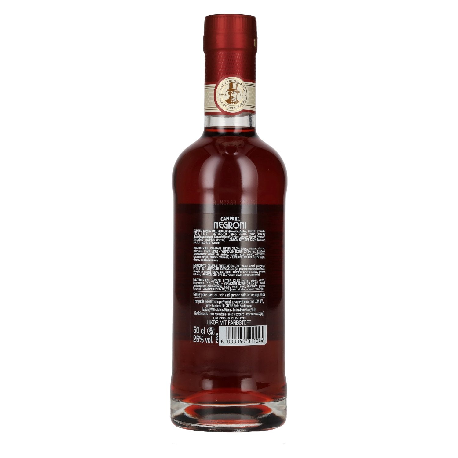 Campari NEGRONI Original Recipe Classic Cocktail 26% Vol. 0.5l