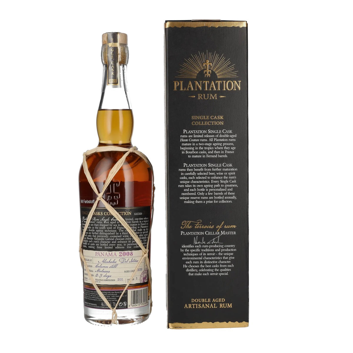 Plantation Rum PANAMA Single Cask White Pineau des Charentes Finish 2008 46.5% Vol. 0.7L in Gift Box