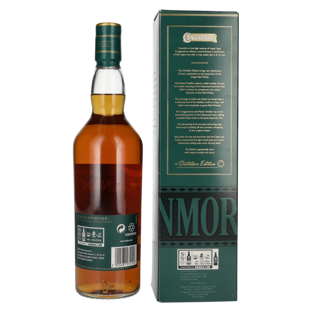 Cragganmore The Distillers Edition Speyside Single Malt 40% ABV 0.7L in Gift Box