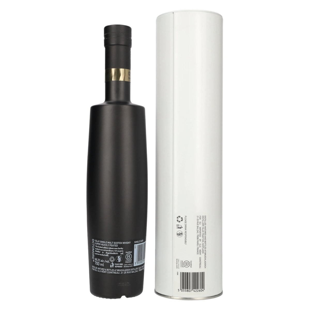 Octomore Ochdamh-mòr SINGLE CASK Super Heavily Peated Islay Single Malt 66.2% ABV 0.7l in a tin box