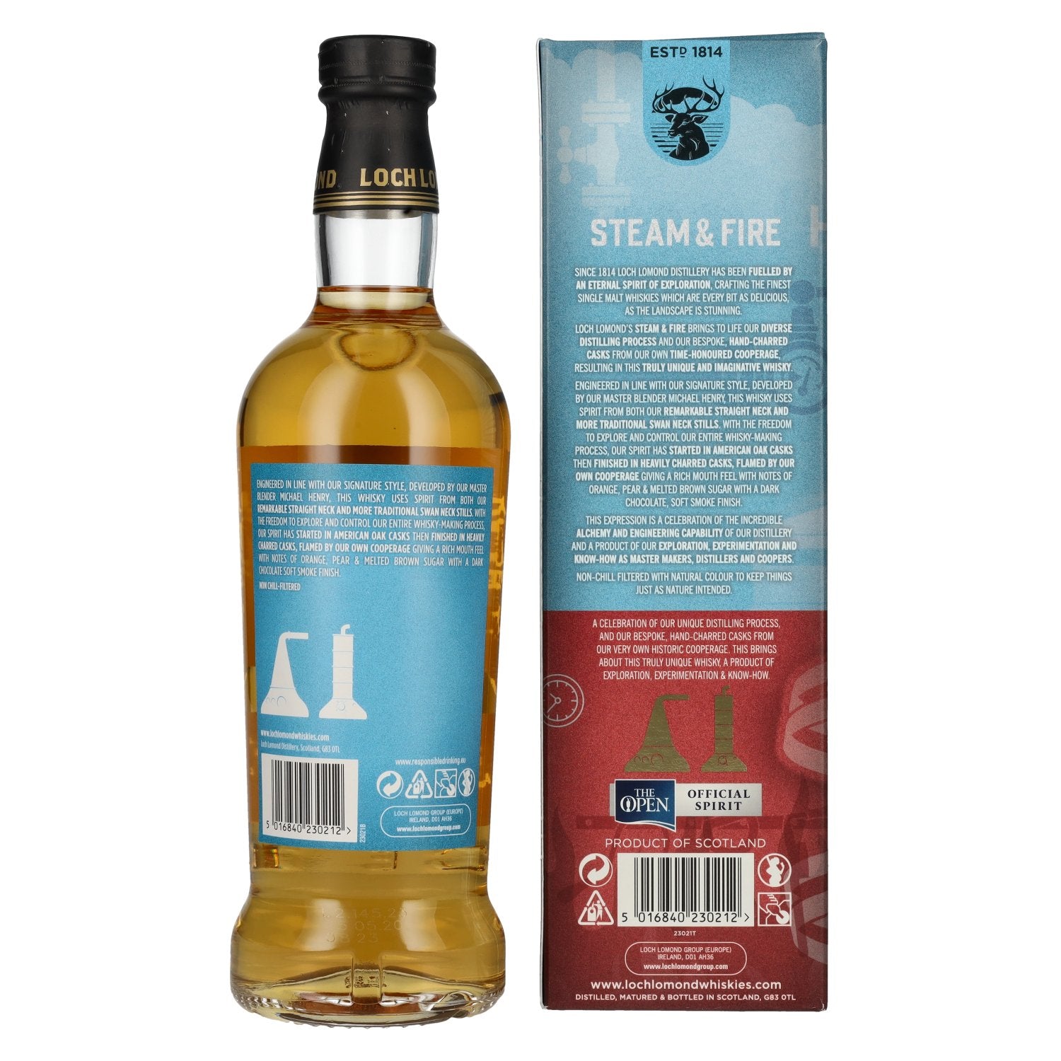 Loch Lomond STEAM & FIRE Single Malt Scotch Whisky 46% Vol. 0.7l in Gift Box