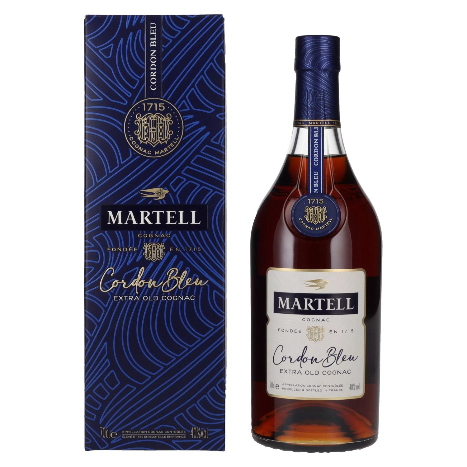 Martell Cognac Cordon Bleu Extra Old Cognac 40% Vol. 0.7l in gift box