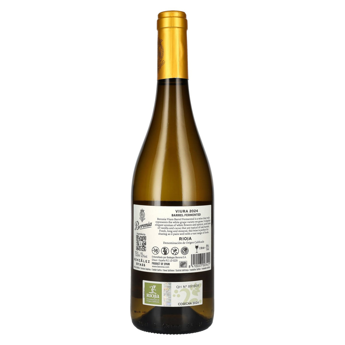 Beronia Viura Barrel-Fermented Rioja DOC 2024 13% ABV 0.75 l