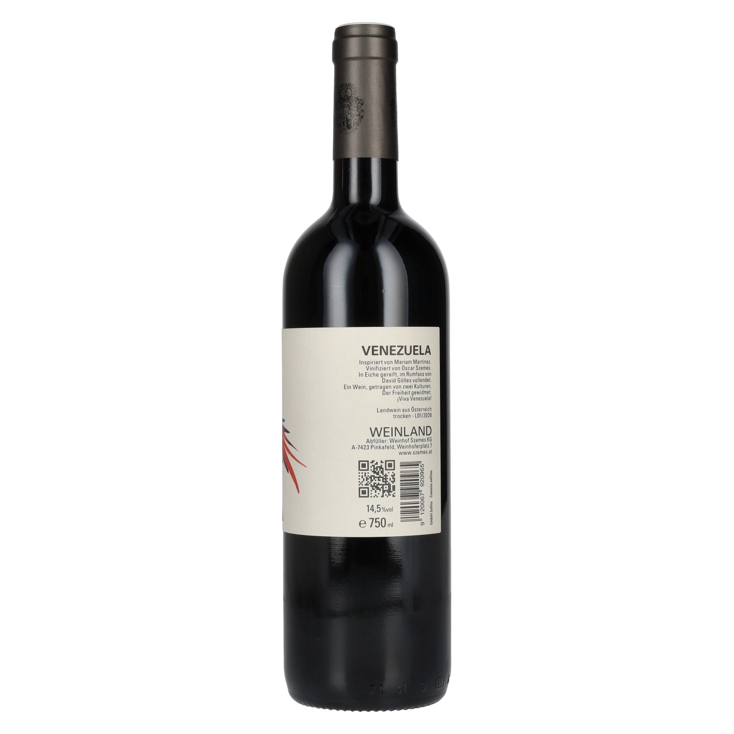 Weinhof Szemes VENEZUELA Blaufränkisch 14,5% Vol. 0,75l