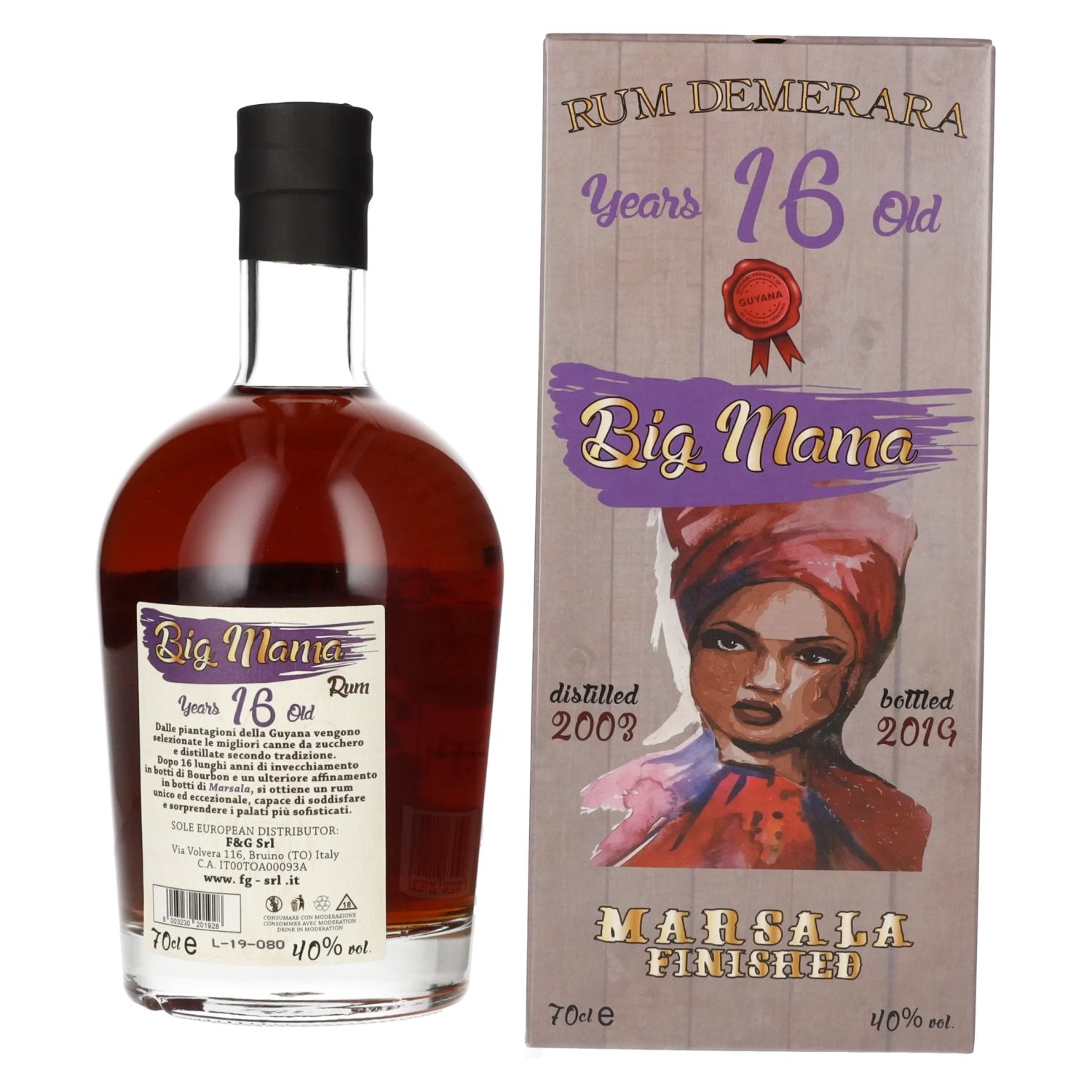 Big Mama 16 Years Old Rum Demerara Marsala Finished 40% Vol. 0,7l in Geschenkbox