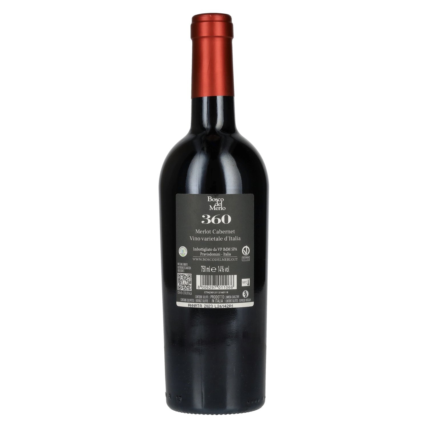 Bosco del Merlo 360 Ruber Capite Merlot Cabernet 2023 14% ABV 0.75l