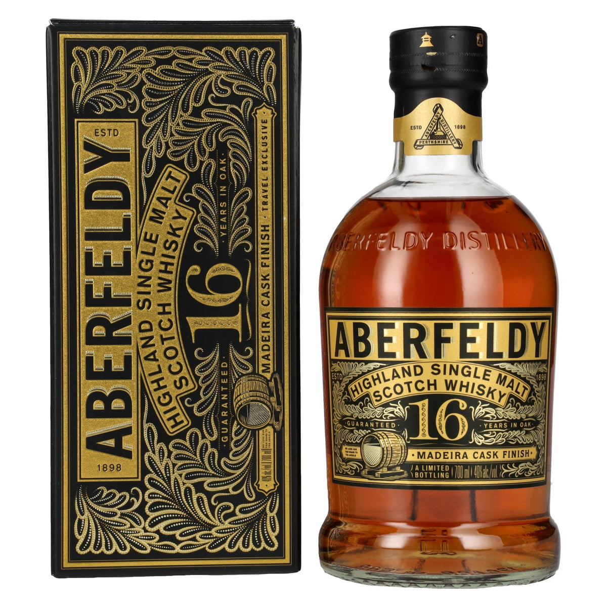 Aberfeldy 16 Years Old Highland Single Malt MADEIRA CASK FINISH 40% Vol. 0,7l in gift box