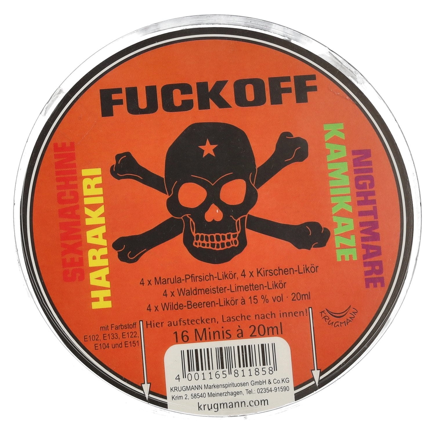 FUCKOFF Likör Mix 15% Vol. 16x0,02l PET