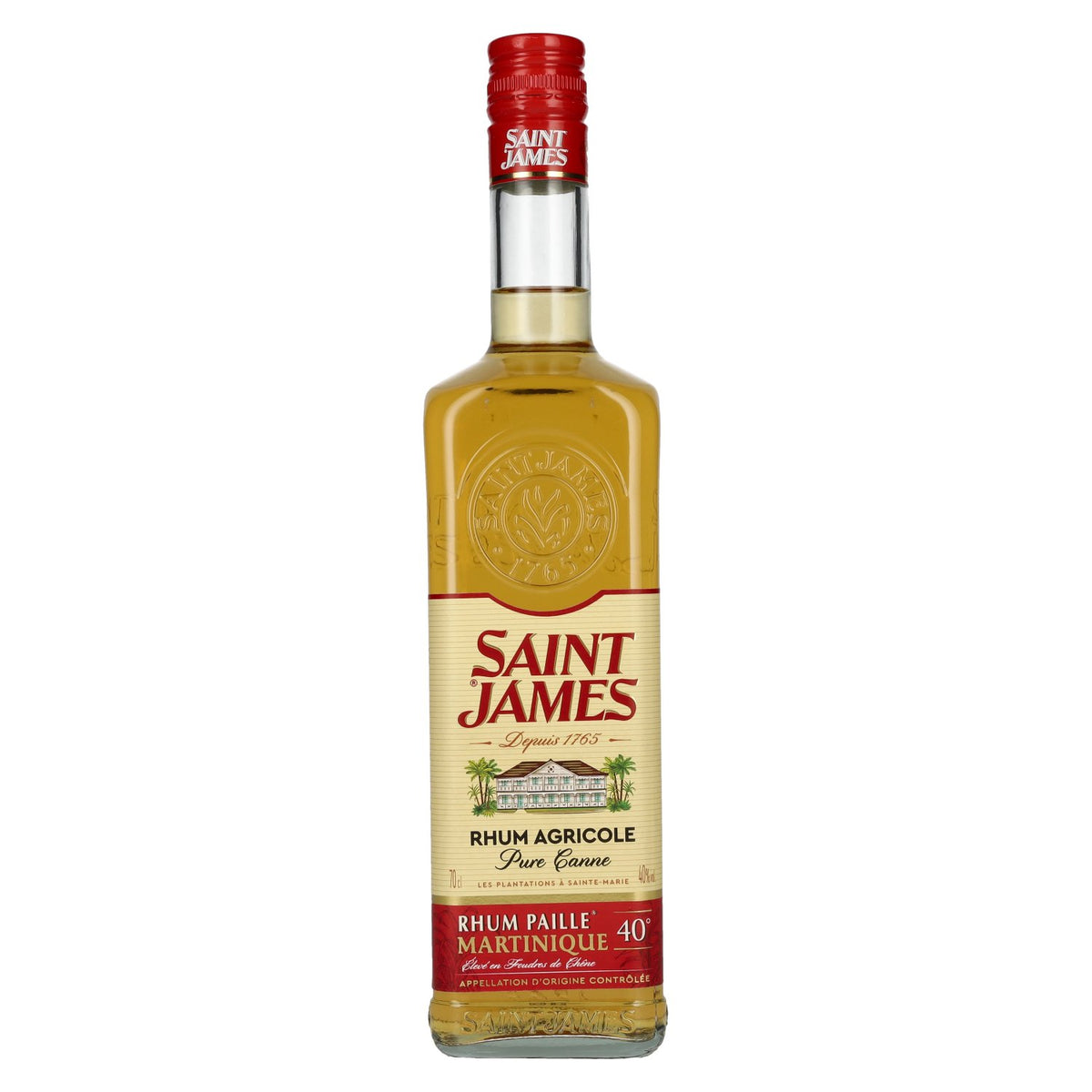 Saint James Pure Cane STRAW Agricultural Rum 40% Vol. 0.7l