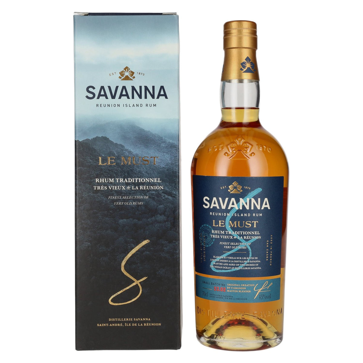 Savanna LE MUST Reunion Island Rum 45% Vol. 0.7L in gift box