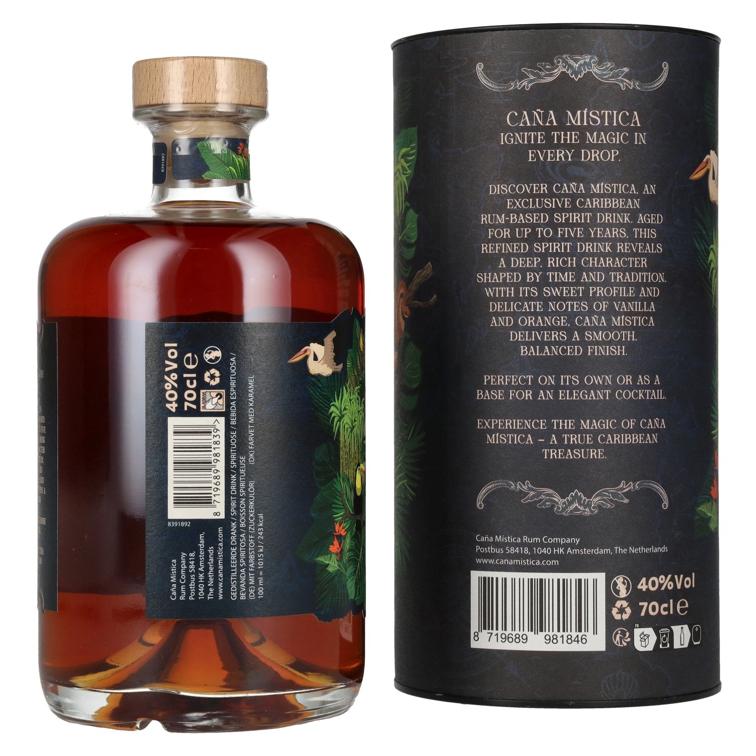 Caña Mística Reserva Rum-Based Spirit Drink 40% Vol. 0,7l in Geschenkbox