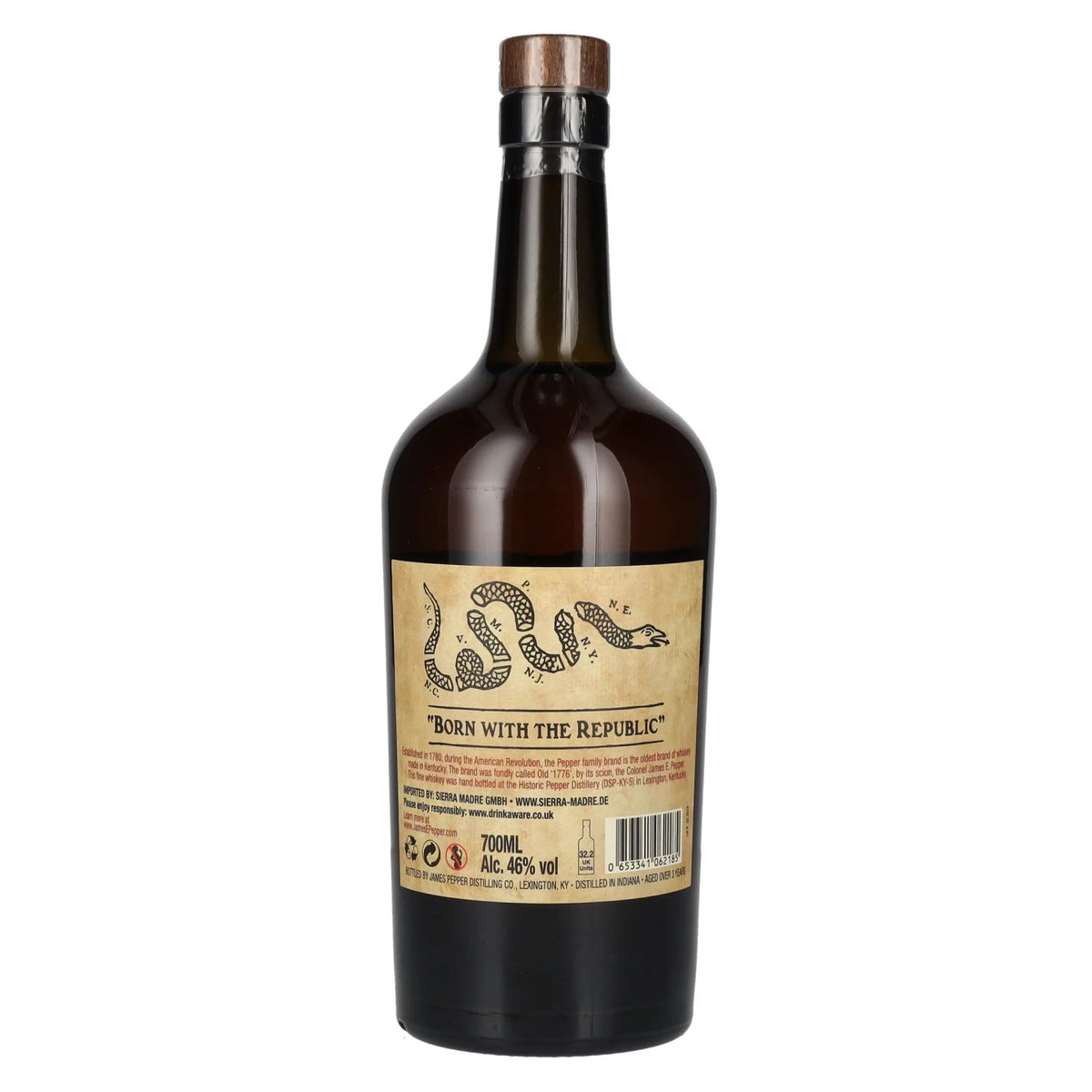 1776 James E. Pepper Straight RYE Whisky 46% ABV 0.7l