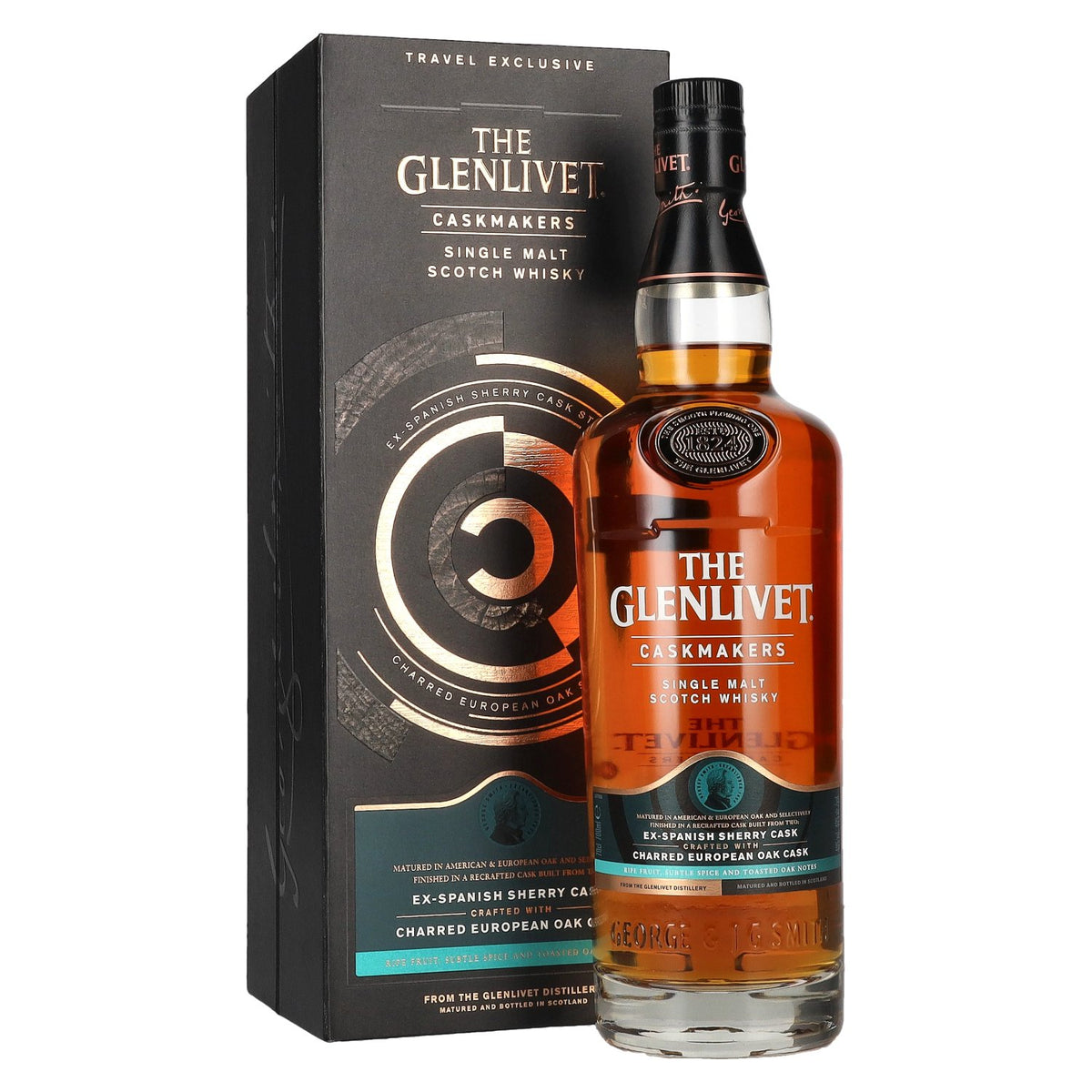 The Glenlivet CASKMAKERS Travel Exclusive ex-Spanish Sherry Cask Single Malt Whisky 40% Vol. 0,7l in Geschenkbox