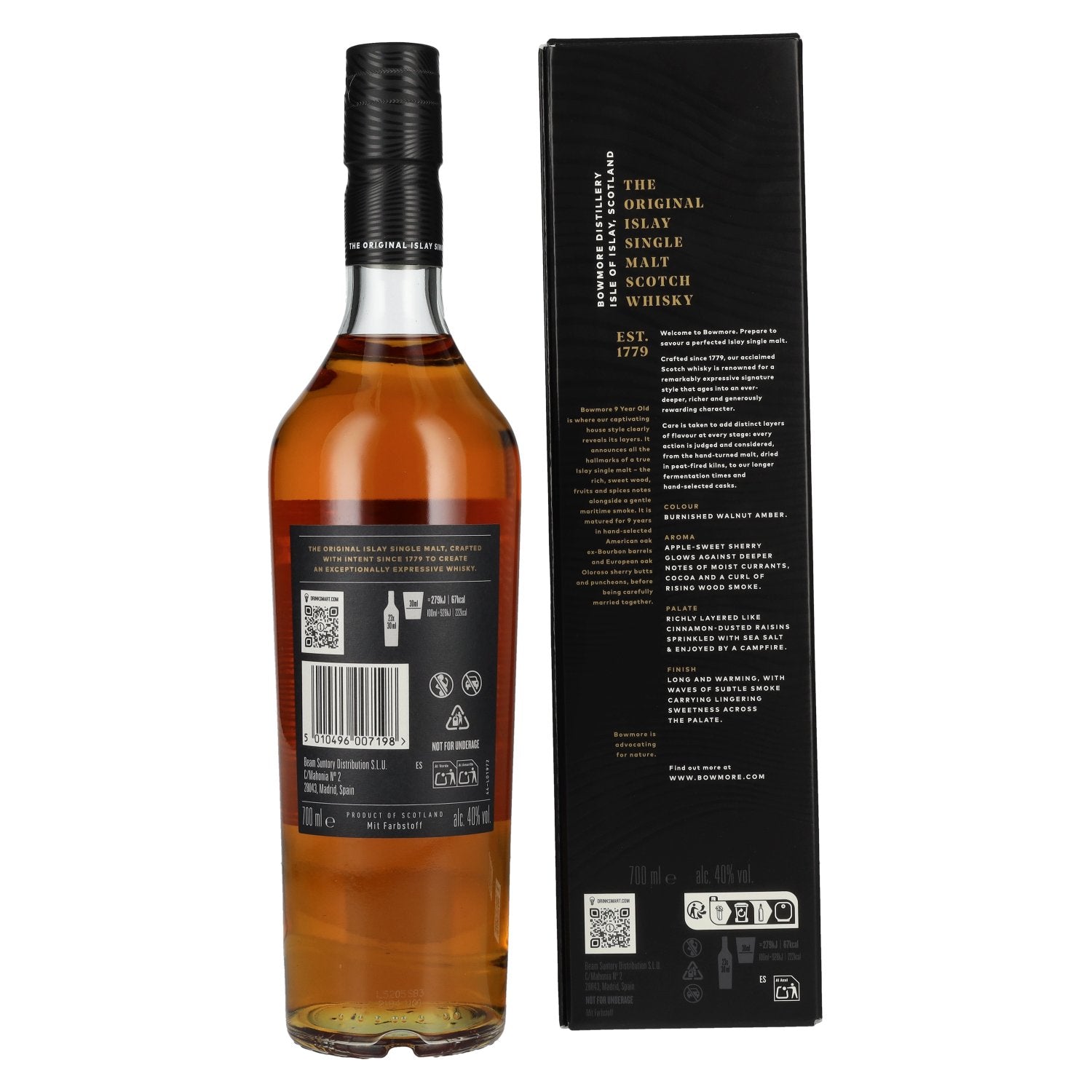 Bowmore 9 Years Old Islay Single Malt Scotch Whisky 2025 40% Vol. 0.7L in Gift Box