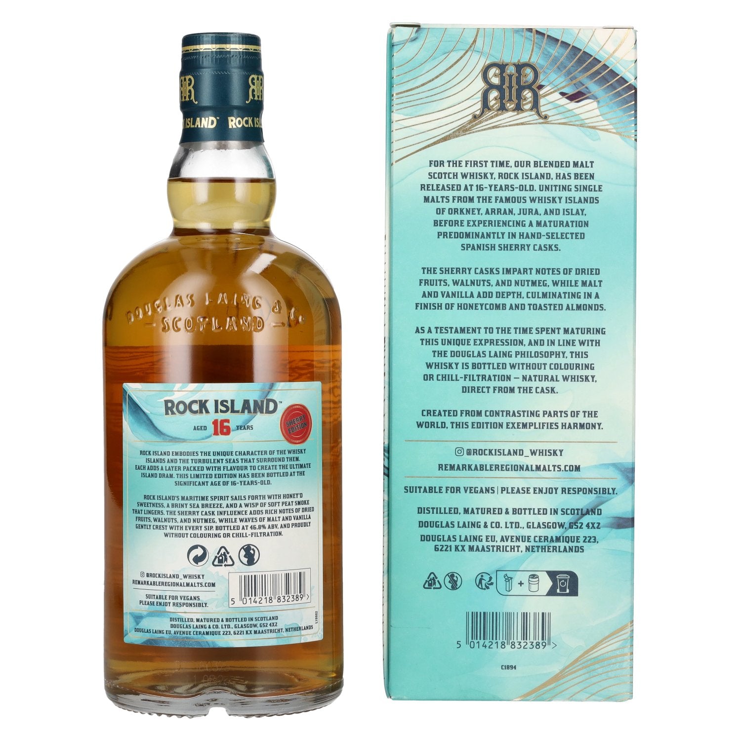 Douglas Laing ROCK ISLAND 16 Years Old Sherry Edition 46,8% Vol. 0,7l in Geschenkbox