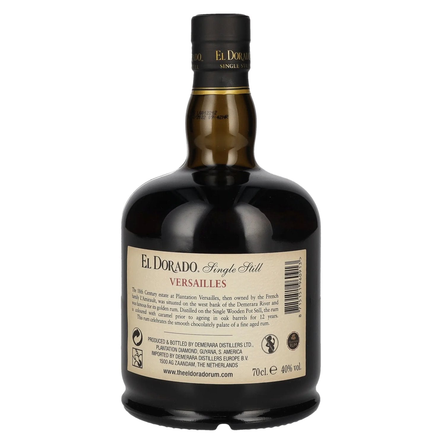El Dorado VERSAILLES Single Still Finest Demerara Rum 2009 40% Vol. 0.7l