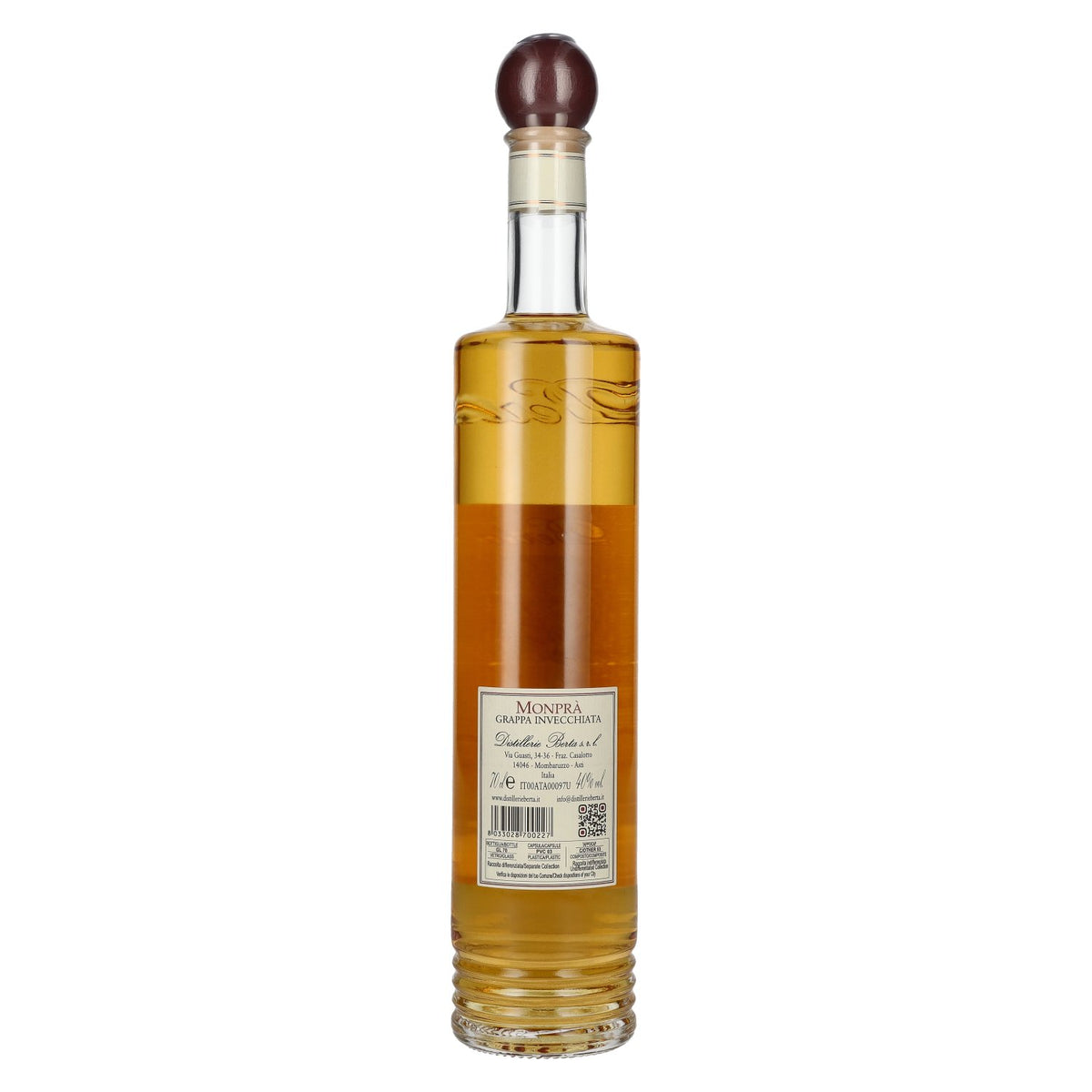 Berta Grappa Invecchiata Monprà 40% ABV 0.7l