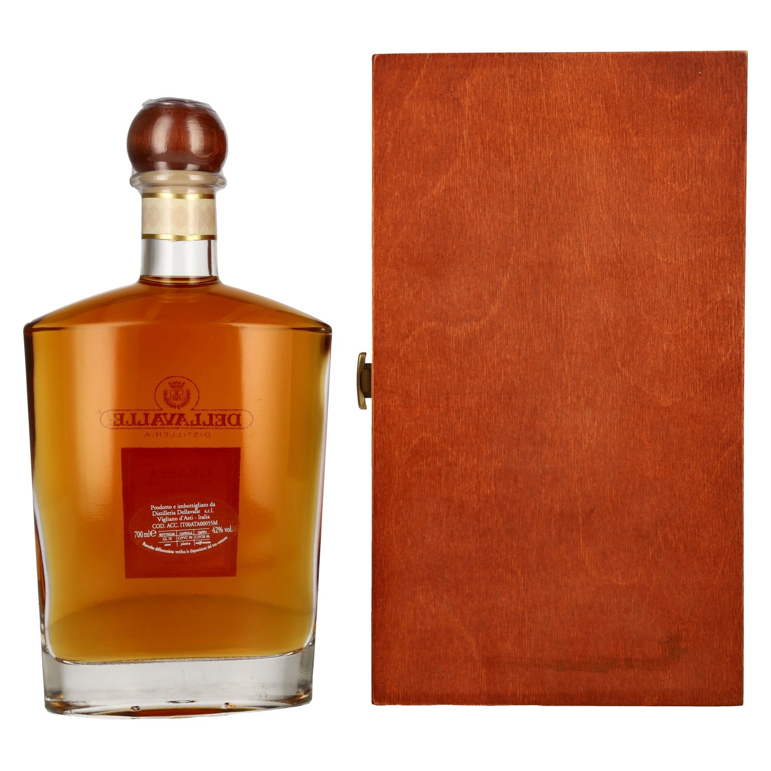 Dellavalle Grappa In Botti Da PORTO Single Vintage Cask 42% Vol. 0,7l in Holzkiste