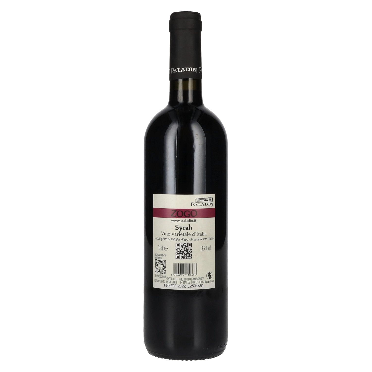 Paladin ZOGO Syrah 2022 13,5% Vol. 0,75l